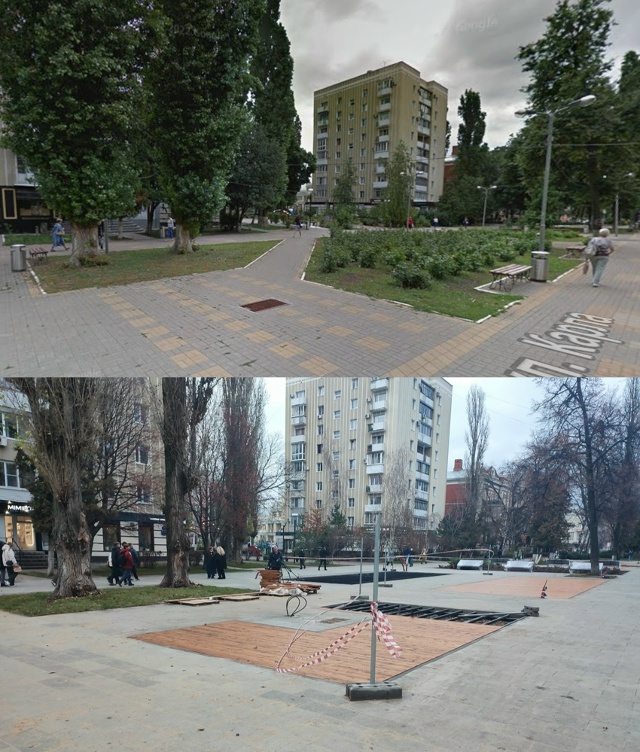 Варварство в Воронеже продолжается. После ремонта на б...