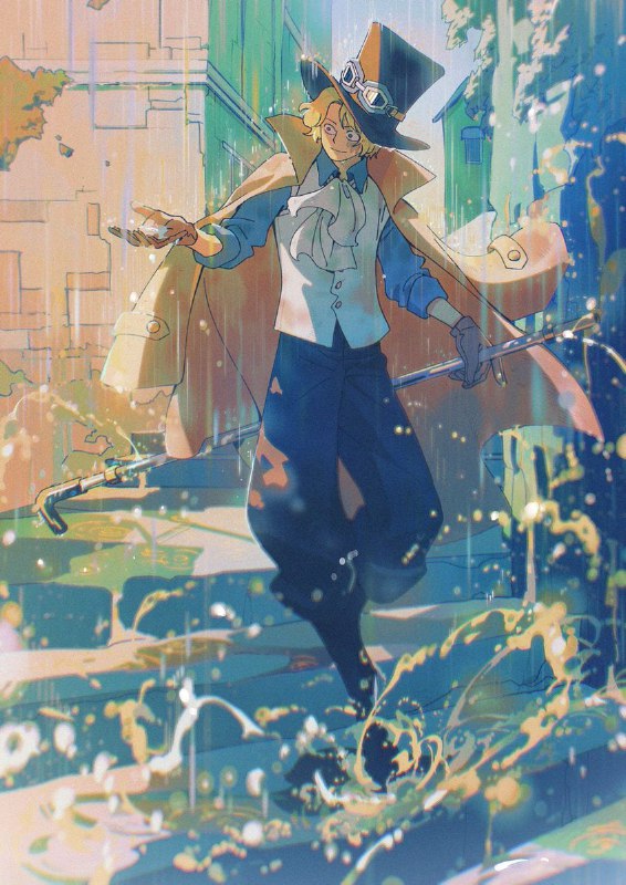 🎉Официальная иллюстрация ко дню рождения Сабо из аниме «Ван-Пис»