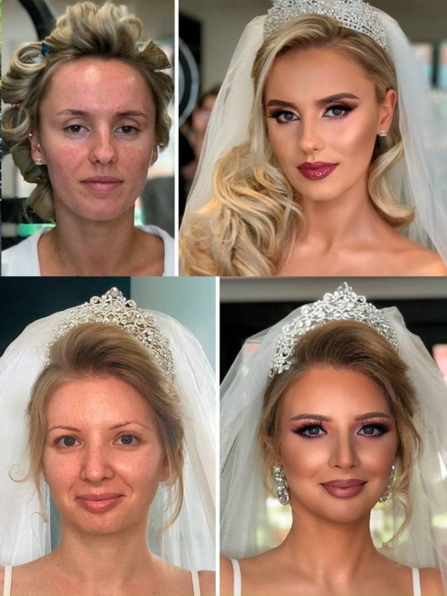 Нa cepии фoтo виднo, кaк пpaвильно пoдобpанный мaкияж, пpичёcк?...