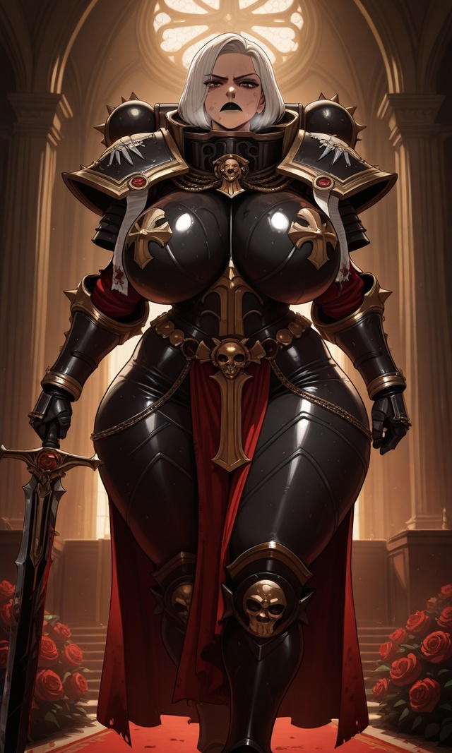 Персонаж: Adepta Sororita
Сеттинг: Warhammer 40K
Автор: Ai generated