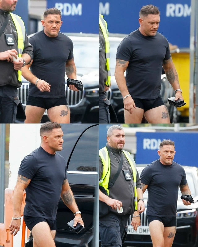 Том Харди на съёмках второго сезона «Гангстерленда» —...