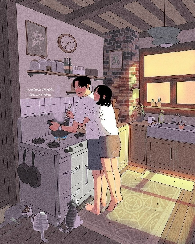 Семья — это когда не просто живут вместе, а живут друг ?...