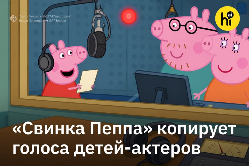🎧 «Свинка Пеппа» хочет клонировать голоса детей-актеров с помощью ИИ
Hasbro включила в контракты де