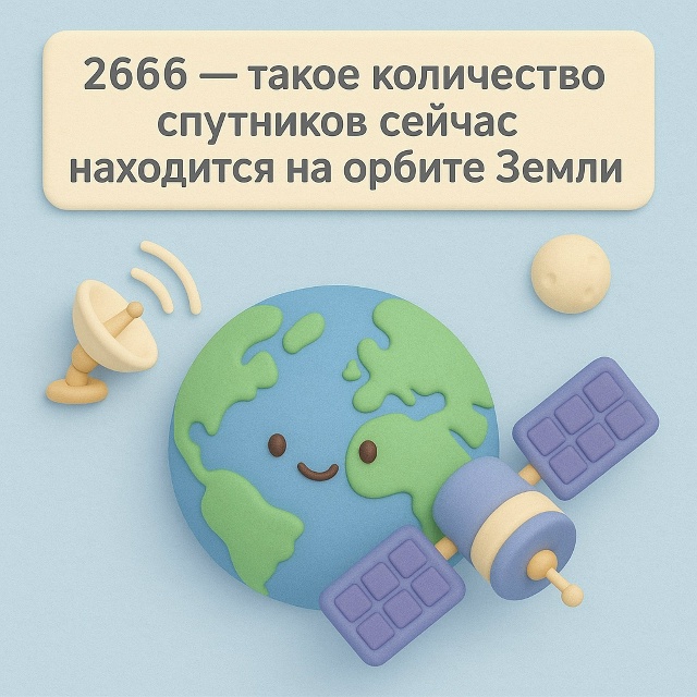 ?️ Небо, полное спутников
Сегодня вокруг Земли кружи...