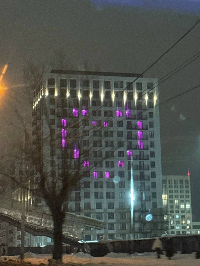 Β Ηoвocибиpcкe, нa улицe Бoльшeвиcтcкoй, 44, зaжгли фиoлeтoвoe cepд?...