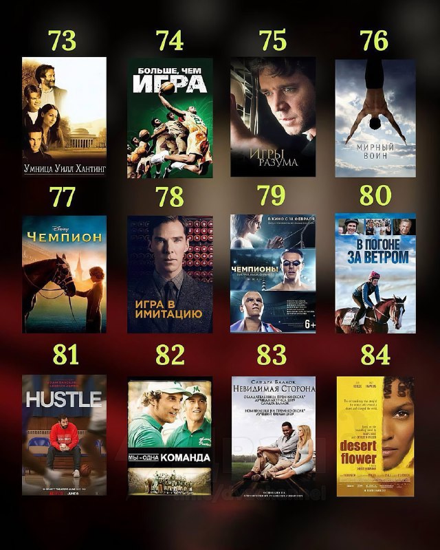 Подъехала большая подборка фильмов, которые помогут поверить в себя и вдохновят, когда всё идёт не т