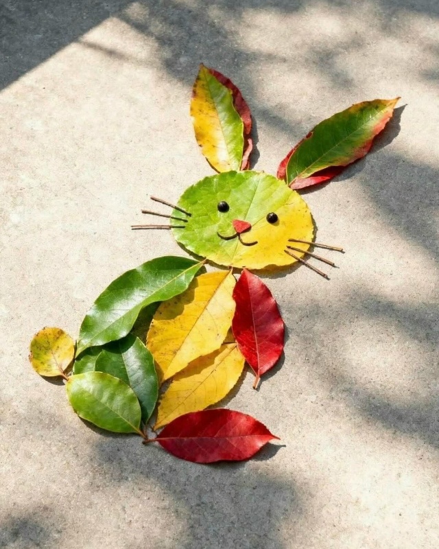 Смотрите какую прелесть можно сделать из листьев с дет...