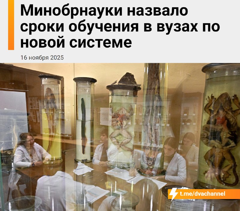 ❗️Студенты будут учиться по шесть лет — в России вводят новую систему высшего образования
Переход н