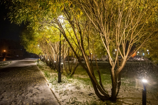 Тихие улицы Чусового, засыпанные первым снегом
Фото: С...