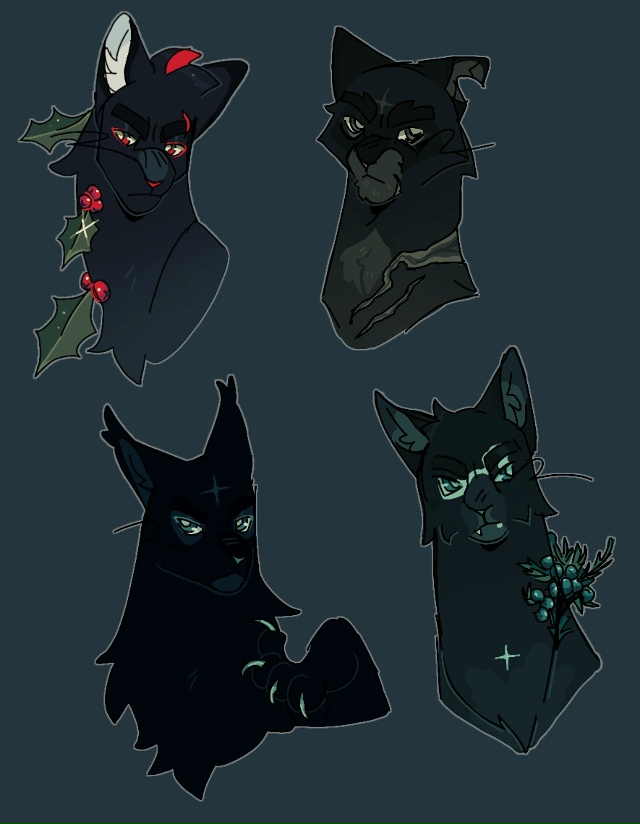 BLACK CATS WITH GREEN EYES
Остролистая, Ночная Звезда, Сумрачная З...