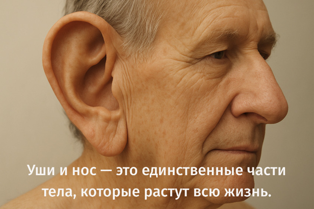 👂 Уши и нос — единственные части тела,
которые продол?...