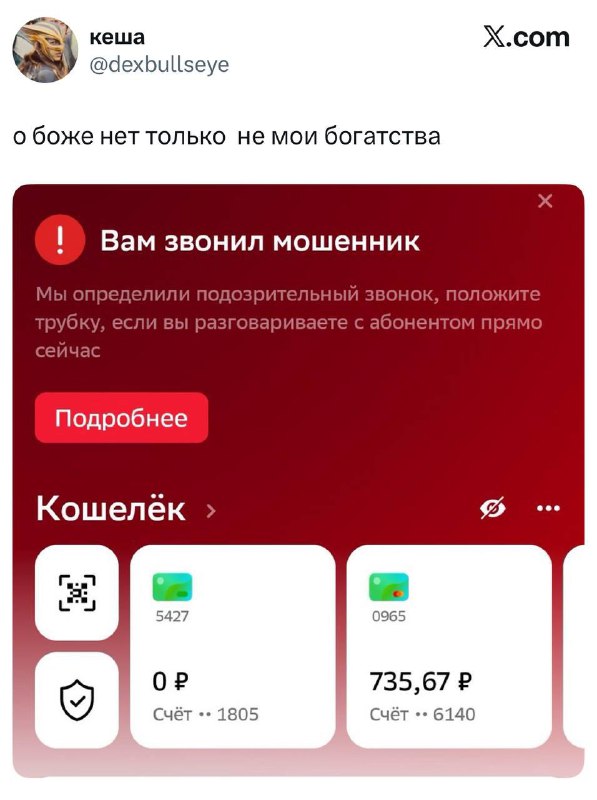 Лучшая защита от мошенников — отсутствие денег.