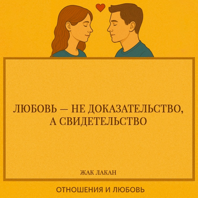Любовь не нуждается в доказательствах, потому что она ?...