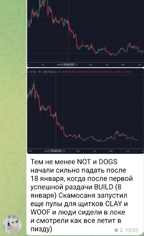 Нашлось объяснение зачем СкамоСаня запускал десяток токенов с расмределением через лок старых своих