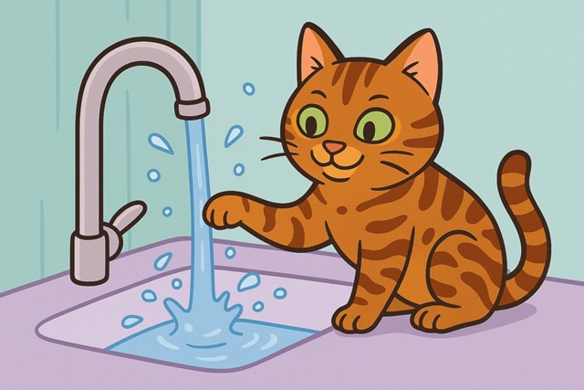 Бенгальцы любят воду! В отличие от большинства кошек, о...