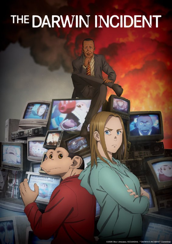 🙈Премьера аниме по манге «Инцидент Дарвина» состоится 6 января 2026 года.
Триллер о терроризме, пра