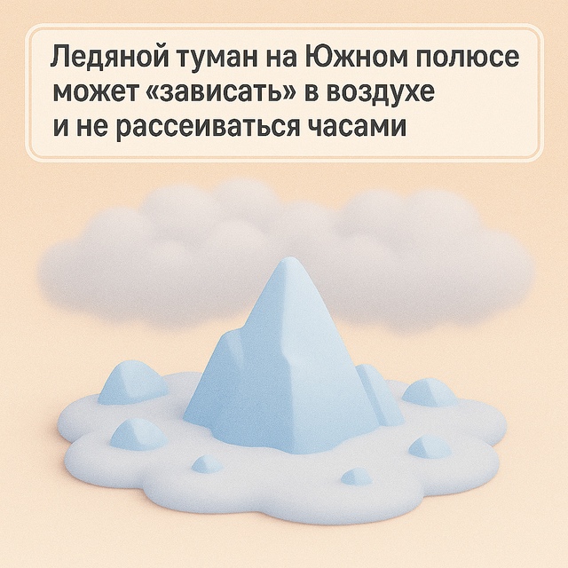 🌫 На Южном полюсе бывает особый ледяной туман,
которы?...