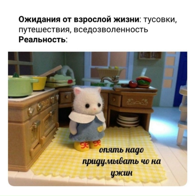 взрослая жизнь такая
Присылайте фото, что на ужин-то?