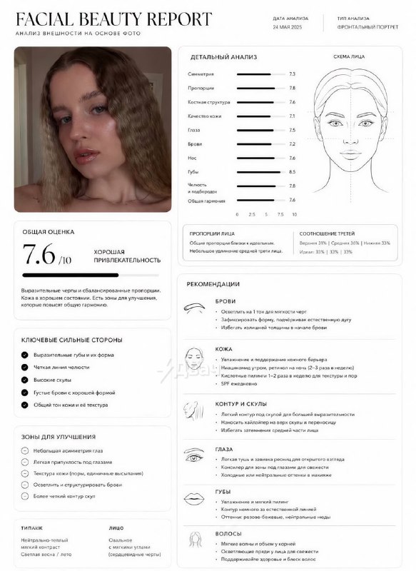 ChatGPT может выдать детальный разбор вашего лица, оценить внешность и даже посоветовать подходящие