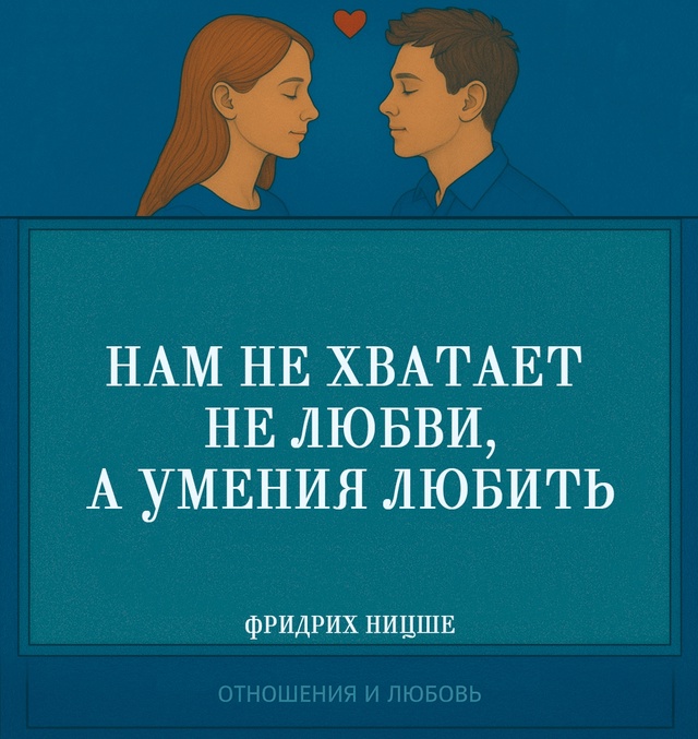 Фридрих Ницше в этой фразе смещает акцент с внешнего д?...
