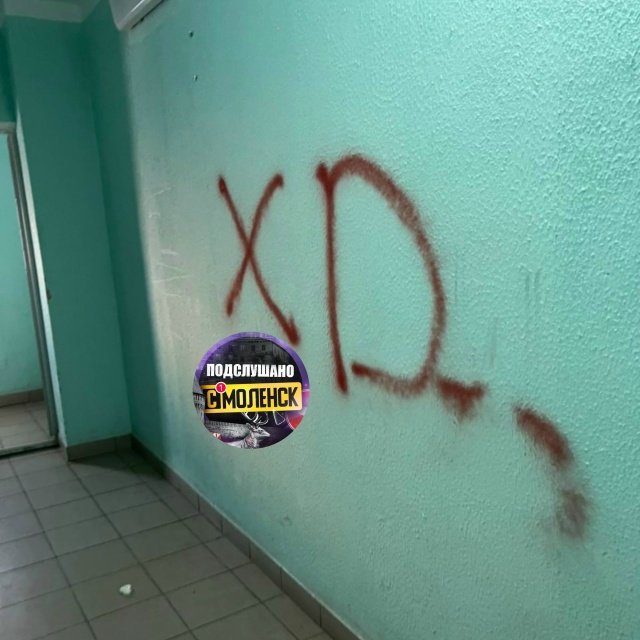 ❗️В Смоленске вандалы разрисовали стену, оставили уг?...