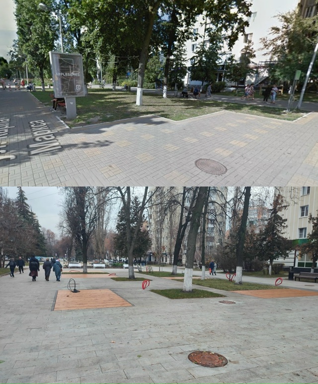 Варварство в Воронеже продолжается. После ремонта на б...