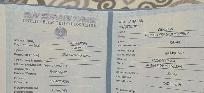 Аниместан, наконец-то: в Казахстане в 2025-2026 годах молодые пары начали массово называть детей в ч