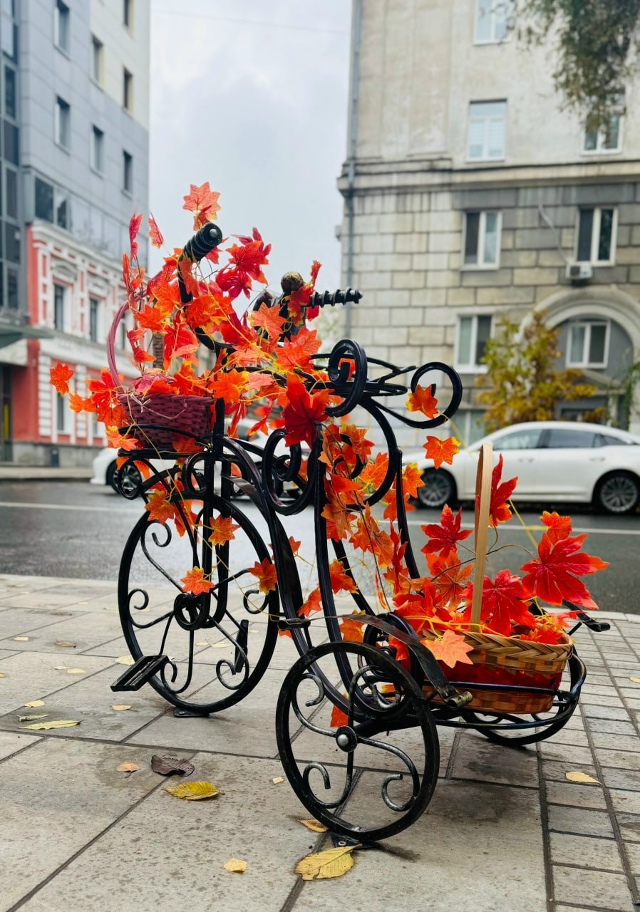 Представьте картину: по городу едет велосипед, а его ру...