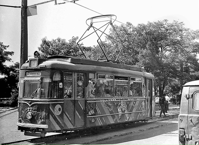 Евпатория 1972 – Евпаторийский трамвай, фото – Евг. Корн...