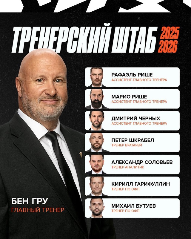 📌 Бенуа Гру остаётся у руля «Трактора»!!!
Канадский н?...