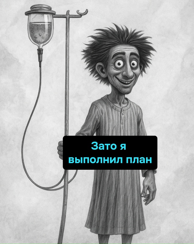 Зато не подвёл команду. Только себя, организм и нервную...
