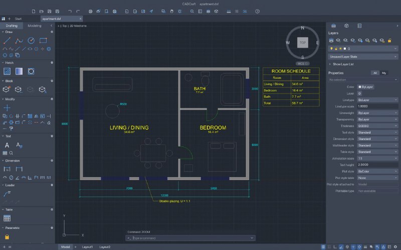 Вышел бесплатный убийца AutoCAD — CADCraft
Программа поддерживает чертежи, слои, привязки, штриховк