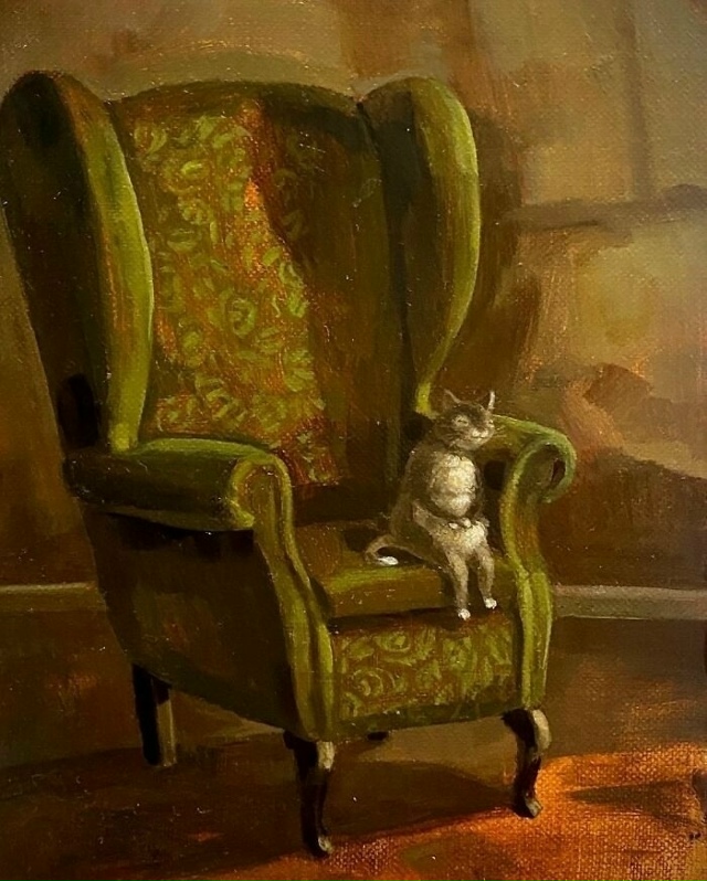 Похолодало...заварила сeбe чай.
Закуталась в плeд и лeгла ...