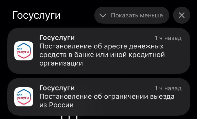 Парню пришла онлайн-повестка, после чего ему заблокировали банковские счета и запретили выезд из Рос
