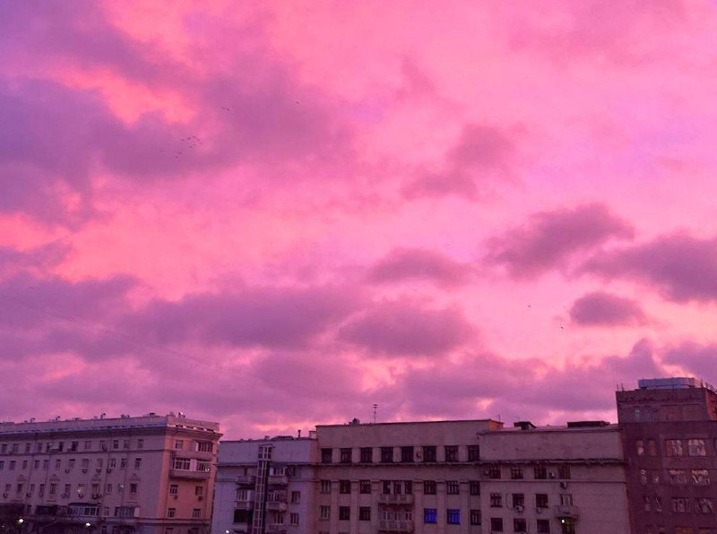 Фиолетово-розовое накрыло Москву и область.
К Р А С И В О