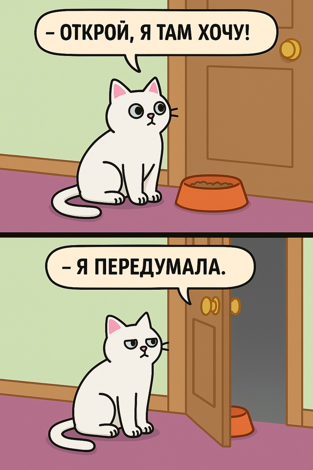 Когда кошка не определилась чего она хочет