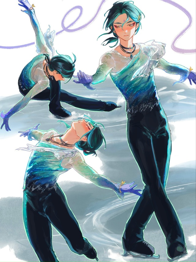 — Геншин на льду! Люмин, вдохновленная фигуристкой Али...