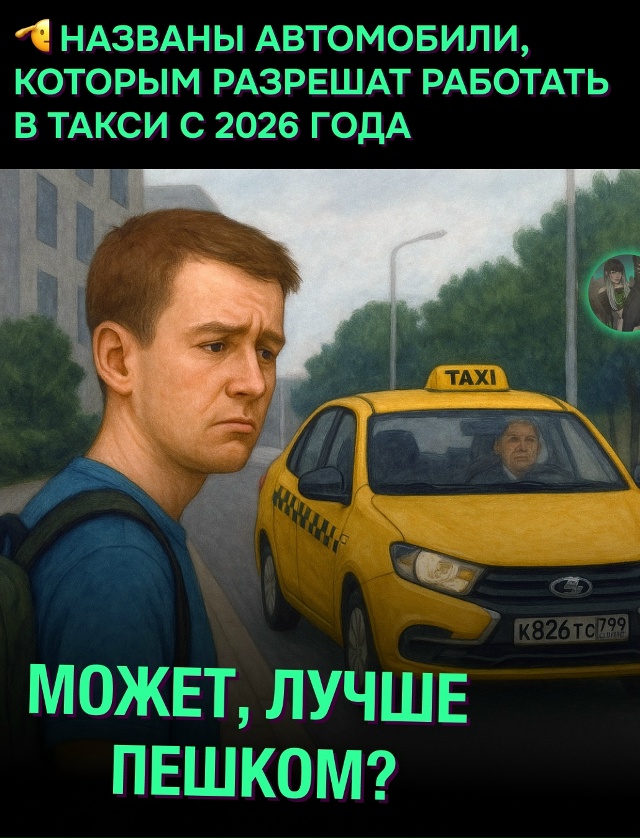 🚫 Иномаркам — стоп: в такси пустят только «наше» с 2026 ?...