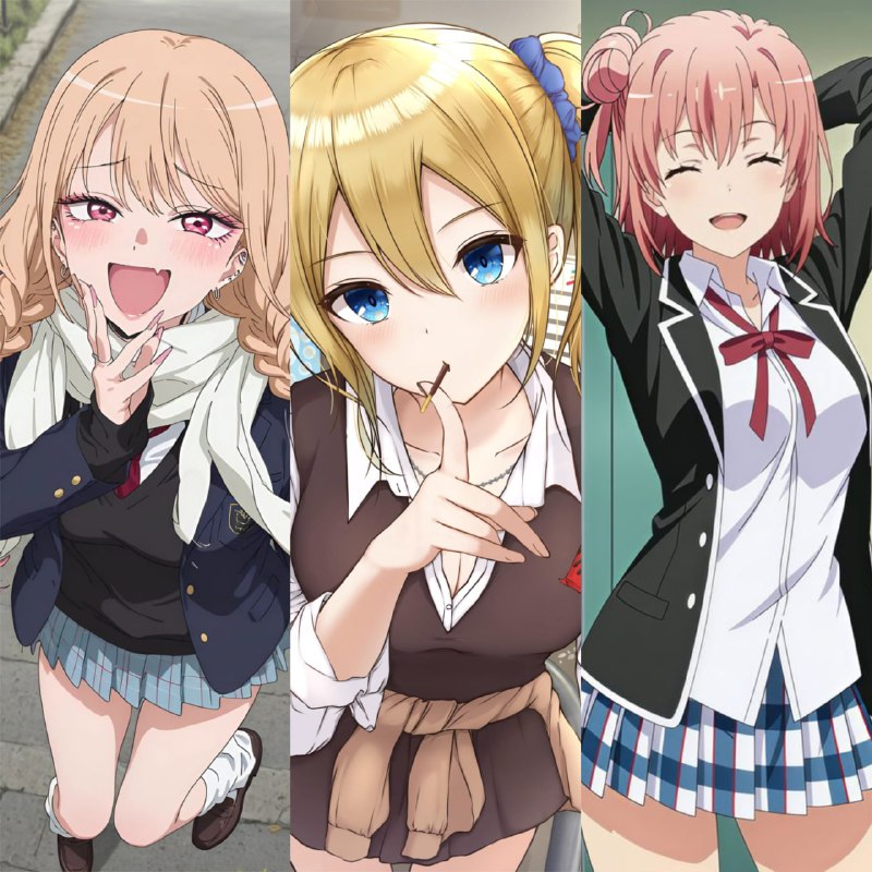 🥇MyAnimeList опубликовал рейтинг самых популярных гяру всех времен, и Марин Китагава заняла первое м