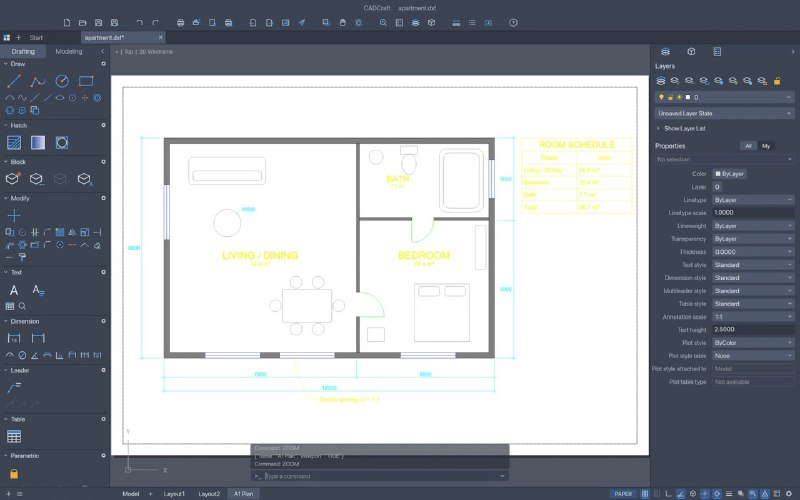 Вышел бесплатный убийца AutoCAD — CADCraft
Программа поддерживает чертежи, слои, привязки, штриховк