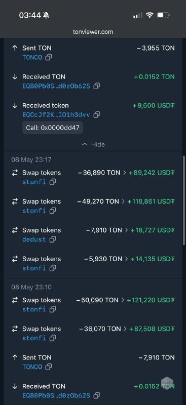 Просто с кошелька Telegram встаканили TON'ы 😏
TF перевел 20 млн. TON после своего закрытия Телегра