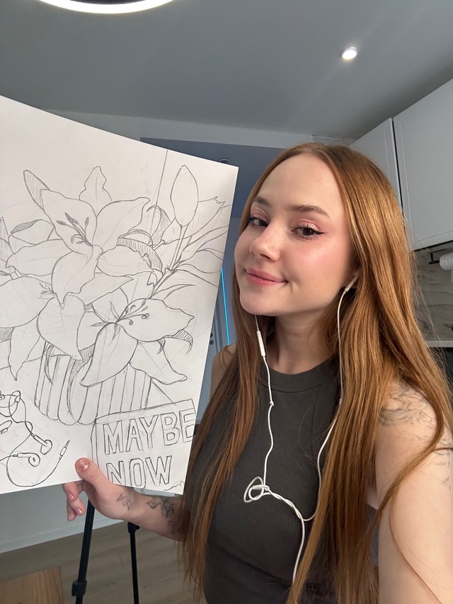 Сижу рисую лилии ?