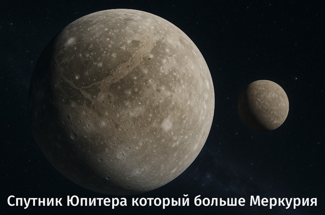 🪐 В нашей Солнечной системе есть луна,
которая больше,...