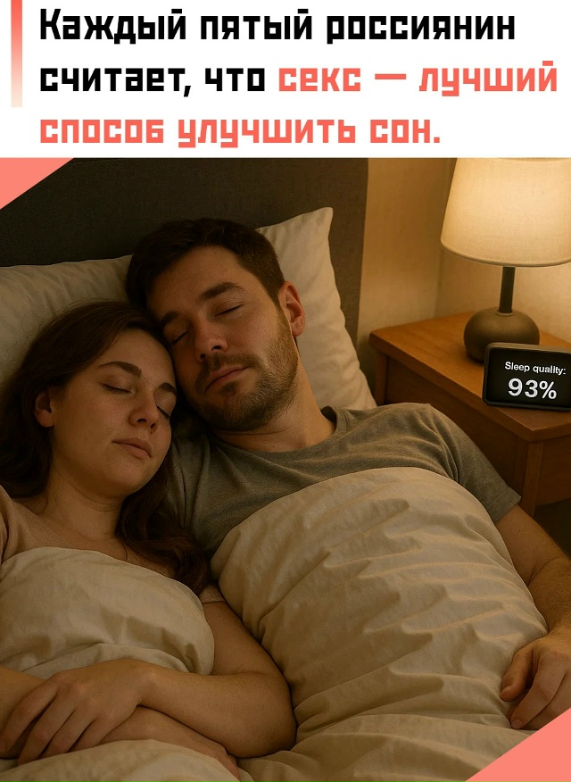 😴 После кульминации люди засыпают крепче, эффективно?...