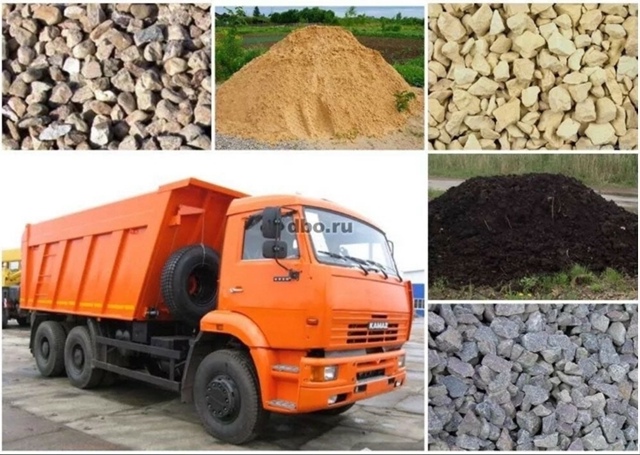 Продажа с доставкой любых объемов песка, щебня, земли, ?...