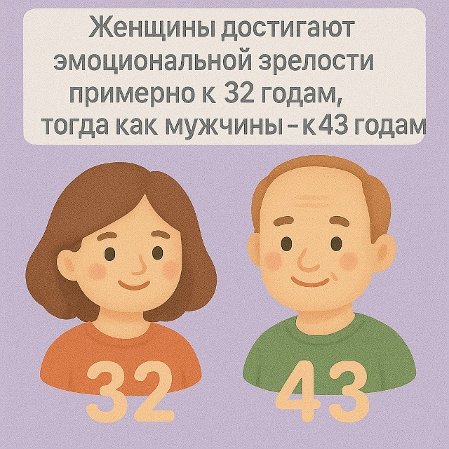 🧠 Разные скорости взросления
Женщины в среднем дости...