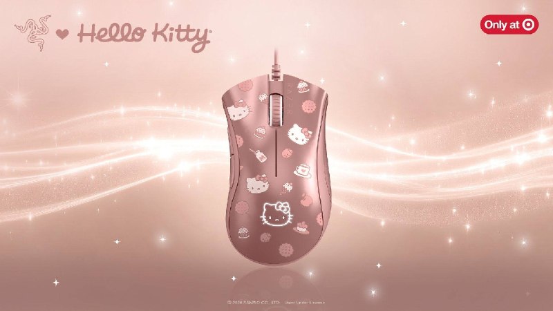 Мужики, общий сбор: Razer выпустила совместную лимитку с Hello Kitty.
Розово-золотая мышка с принто