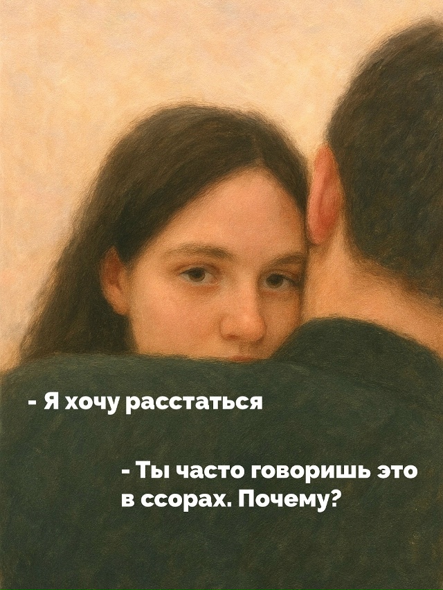 💔Желание расстаться на эмоциях - не что иное, как попы?...