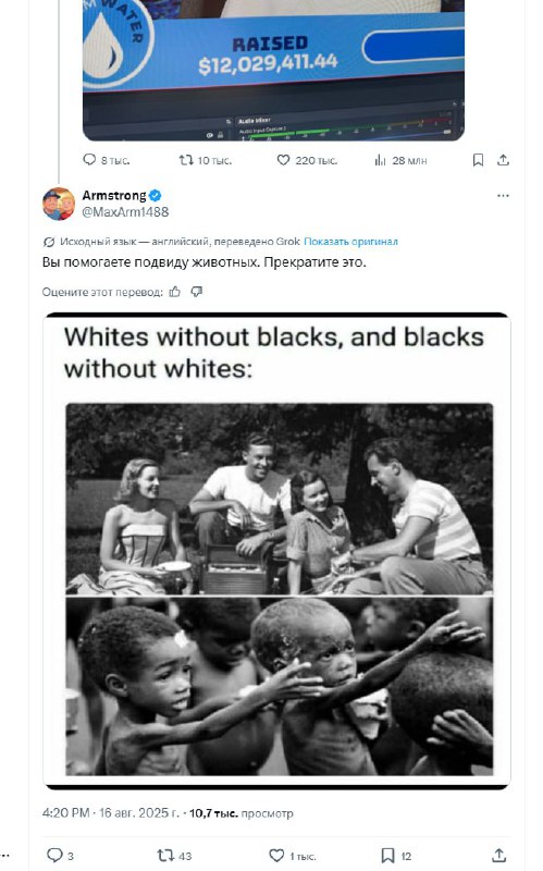 Мистер Бист (Мастурбек) поделился радостью, что смог собрать за 1 стрим аж 12 лямов баксов для нужда
