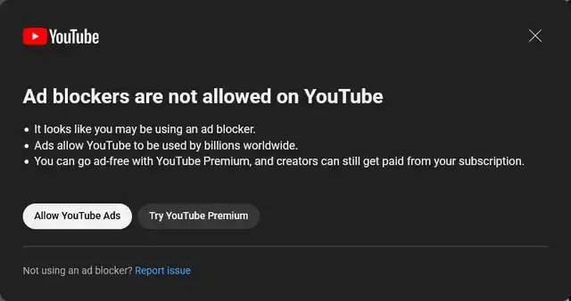 YouTube начал ограничивать просмотр видео для пользователей с включённым блокировщиком рекламы.
Об